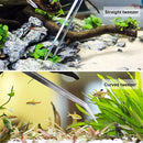 Clear plastic curved tweezers with black handle in 5-in-1 aquascape kit