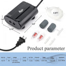 Black plastic aquarium air pump with white logo and tubing for aqqa dual outlet oxygen pump 20 40 gallons
