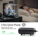 Black ultra quiet rubber foot pad pump for 35db aquarium noise level in aqqaa dual outlet oxygen pump 20-40 gallons