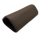 Dark brown ceramic aquarium cave flat triangle shape reptile hide shelter with smooth rounded edges and tapered opening