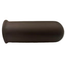 Dark brown matte finished rubber grip for a cane or walking stick designed with an aquarium cave round mouth style
