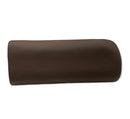 A sleek dark brown cylindrical aquarium cave pillow with a smooth matte finish and triangle shape