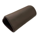 Dark brown matte ceramic reptile hide shelter with smooth rounded cylindrical shape for aquarium cave triangle shape