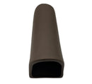 Dark brown matte silicone grip cover with smooth rounded rectangular profile for aquarium cave wide mouth