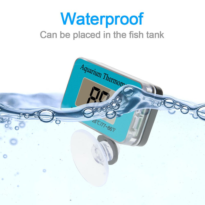 Aquarium Digital LCD Thermometer w/ suction cup - AquaticMotiv