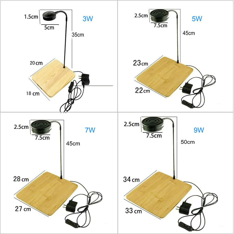 Aquarium Display Stand w/ LED Light for Nano Tanks and Terrariums - AquaticMotiv