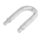 Clear glass u-shaped aquarium glass co2 diffuser kit pipe with smooth transparent curves and textured ends