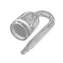 Clear glass u-shaped aquarium glass co2 diffuser kit pipe with cylindrical end and threaded connection