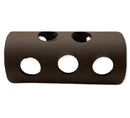 Brown leather belt loop holder with four holes, matte finish for Aquarium Shrimp Cave