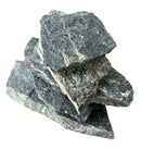 Stack of dark gray Black Slate Stone fragments with white veining