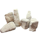 Set of six beige Gobi Desert Stone layered rocks with natural striations