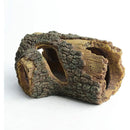 Hygger natural tree trunk pet hideout for hamsters in earthy tones
