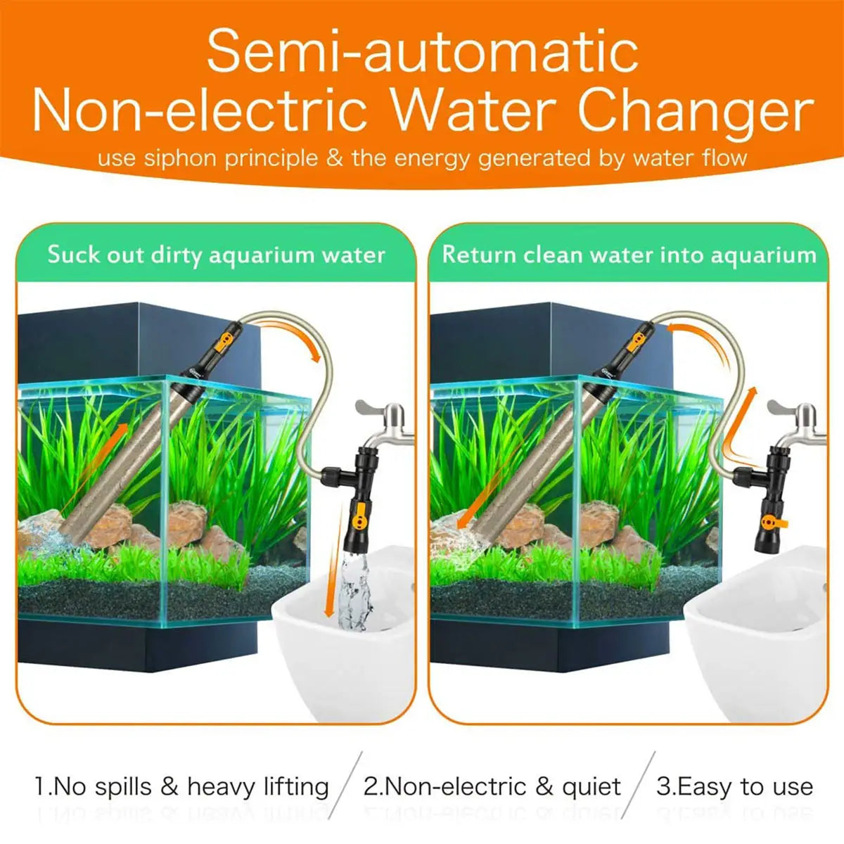 Hygger Aquarium Water Changer Easy Tank Maintenance