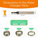Hygger Aquarium Water Changer parts with orange fitting, metallic tool, silver tubing