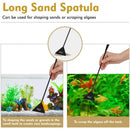Hygger black stainless steel curved sand spatula for aquarium maintenance