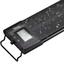 Hygger black digital aquarium heater with ribbed surface and water droplets