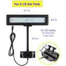 Hygger 13W LED aquarium light bar with 30 bulbs for 5-15 gallon tanks