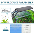 Black rectangular hygger planted aquarium led light with adjustable clamp and waterproof design for aquariums