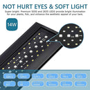 Black rectangular hygger planted aquarium led light bar with 68 premium 5050 and 2835 leds for planted tanks