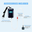 Black rectangular hygger silent air pump with teal logo and us plug for 5-20 gallons aquarium aeration