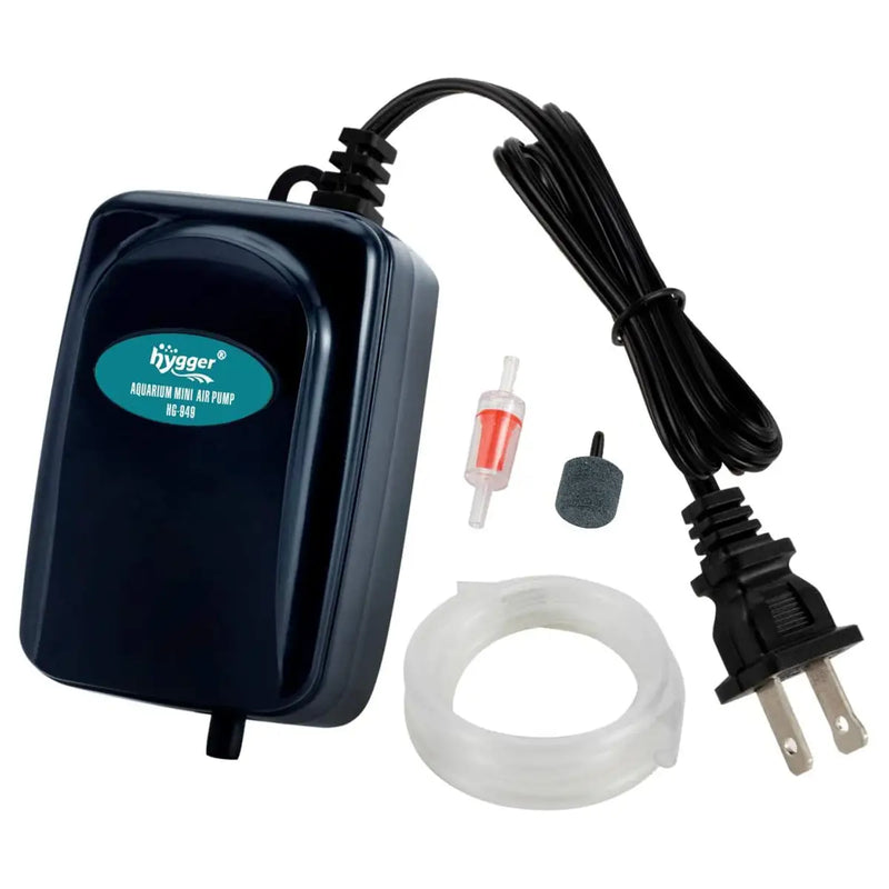air pump for fish tank accessories Hygger Silent 5 to 20 Gallons Ultra Quiet Bass Pro Tourney Special two durable air stones S:fish fest sale item Model:QC750