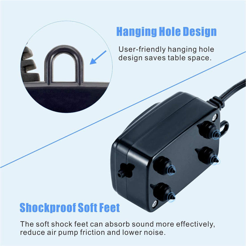 Hygger Silent Air Pump 5-20 Gallons - AquaticMotiv