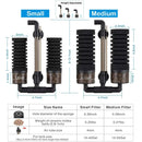 Hygger Sponge Filter for 10-40 gallons with black adjustable system and ceramic media
