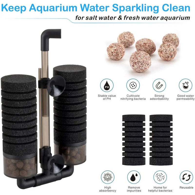 Hygger Sponge Filter 10 to 40 Gallons Shrimp Safe | Aquatic Motiv