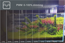 Ledstar aq-x aquarium featuring vibrant green and pink aquatic plants under a dimmable led light system