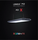 Ledstar aq-x aquarium lighting fixture with sleek black housing and bright white led panels for fish tanks