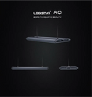 Black ledstar aq-x aquarium lighting fixture with sleek modern design and integrated ventilation grilles
