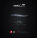 Ledstar aq-x 140w aquatic led grow light with sleek black matte finish and dual antennas for app-controlled color adjustment
