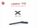 Black ledstar aq x series aquarium lighting fixture with rgbw and far red color capabilities for reef tanks
