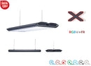 Black rectangular ledstar aq-x grow light with rgbw plus far red color options and modern sleek design