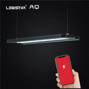 Ledstar AQ black rectangular pendant light, sleek modern RGB+W Gen 3 design