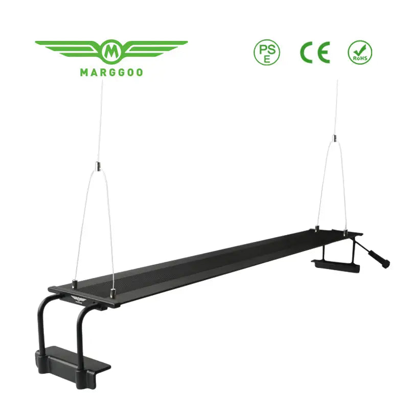 Marggoo MA14 Series black swing with metal frame, handlebars, and logo