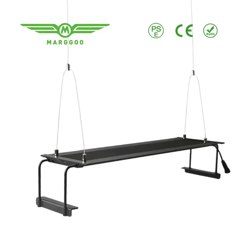 Marggoo black hanging hammock chair with metal frame and fabric seat