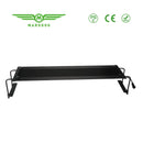 Marggoa black metal folding cot with wheels and handles