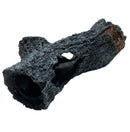 Natural aquarium cave grey is a black rugged textured rock formation with a hollow center and rough uneven surface