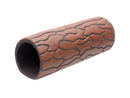 Natural ceramic cave large brown ceramic log-shaped tube with textured bark-like surface for terrarium use