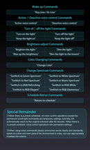 Netlea AT5s V3 dark UI with teal text for voice commands