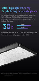 Netlea AT5s V3 sleek rectangular LED aquarium light with black frame