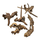Rugged twisted Pacific Wood driftwood pieces in weathered brown