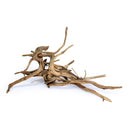 Natural light brown Pine Tiger Wood driftwood sculpture with twisted branches