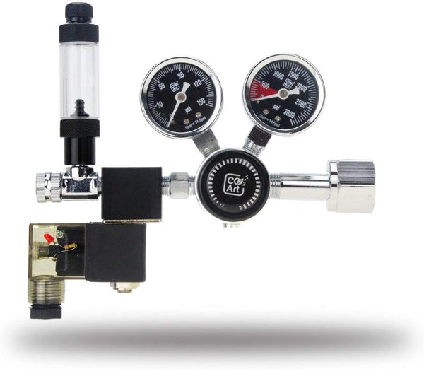 PRO-SE Series - Aquarium CO2 Dual Stage Regulator with Integrated Solenoid - AquaticMotiv