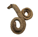 Ramshorn pods rustic coiled snake-shaped decorative piece made from woven natural fibers in earthy brown tones