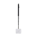 Shrimp net with black telescopic handle and clear square mesh head for easy catching and handling of shrimp
