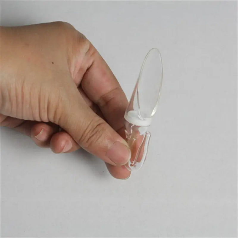 Clear plastic contact lens case with white hinged lid for aquarium CO2 diffuser