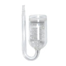 Clear U-shaped glass CO2 diffuser tube with spiral coil for lab gas collection