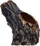 Rustic Tree Lodge ceramic stump planter with bark texture